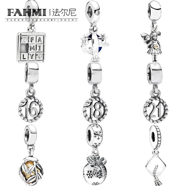 

100% 925 sterling silver christmas ornament graduation cap hanging propeller planefairy tale 14k fashion trend dangle charm