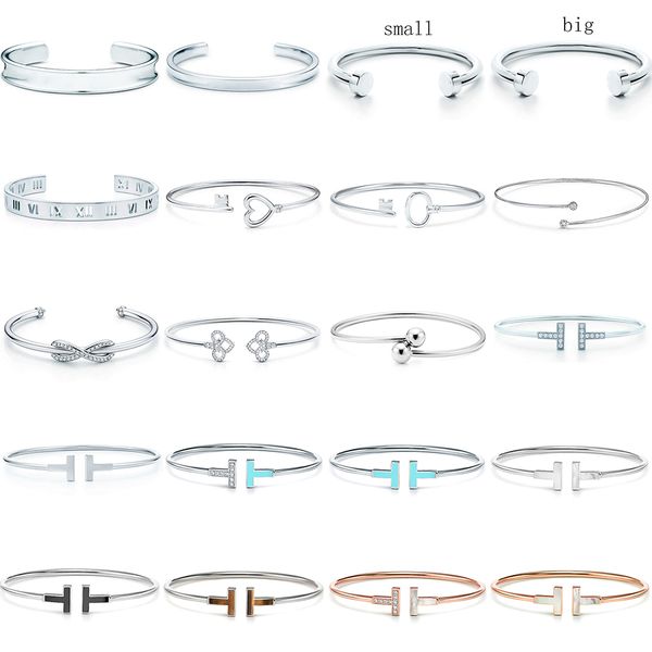 

new 100% 925 sterling silver sl 10 tfb original bracelet classic t-shaped bracelet multicolor optional luxury fine jewerly, Black