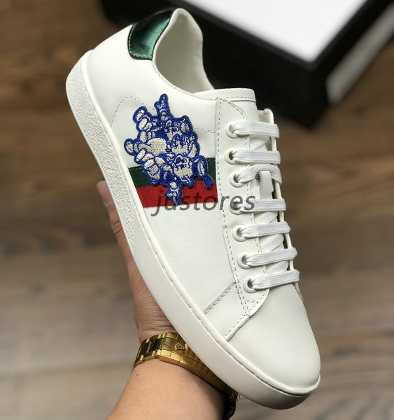 

2019 size 35-46 fashion man designer shoe three pigs ace embroidered low-sneaker italian luxury shoe woman casual shoes, Black