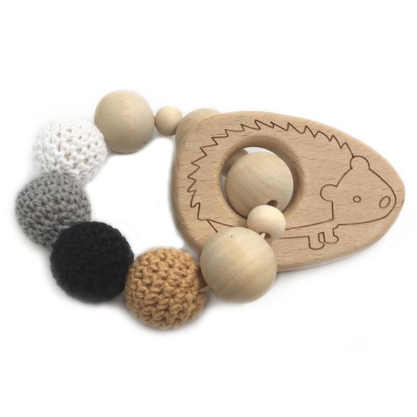 

crochet pearl teething ring untreated wood baby teether with organic wood animal bracelet baby mama kids wooden teether bangle