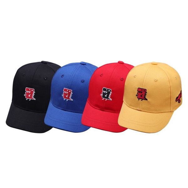 

spring newborn baby ball hats baseball adjustable hat girls breathable embroidery boys cap dinosaur, Yellow
