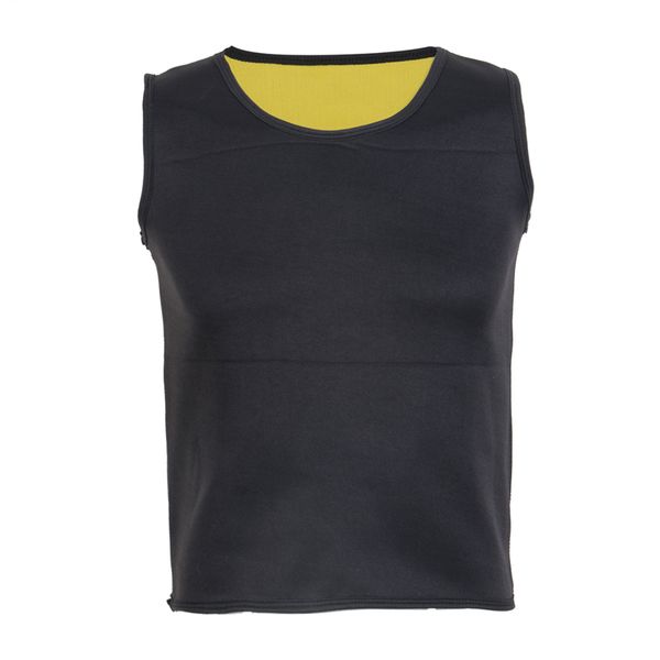 

men's waist trainer vest sauna sweat body shaper tank slimming trimmer shirt, Black;brown