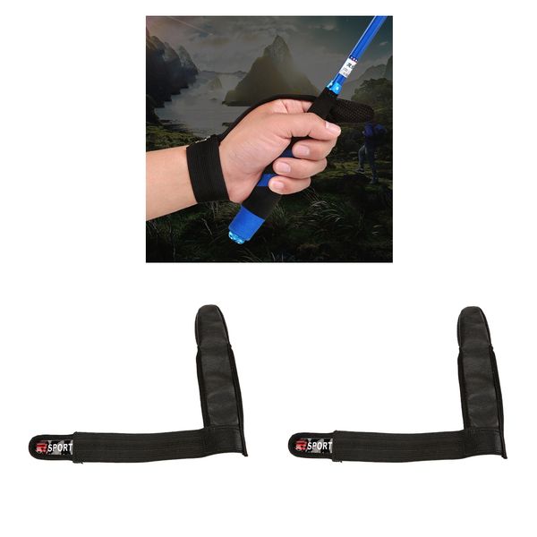 

2x fishing finger stall protector adjustable elastic single finger gloves, Black