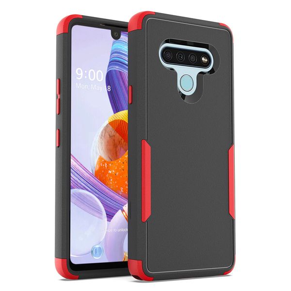 

in stock for lg harmony 4 stylo 6 k51 aristo 5plus/k31 armor case 3 in 1 pc tpu triple bumper phone case