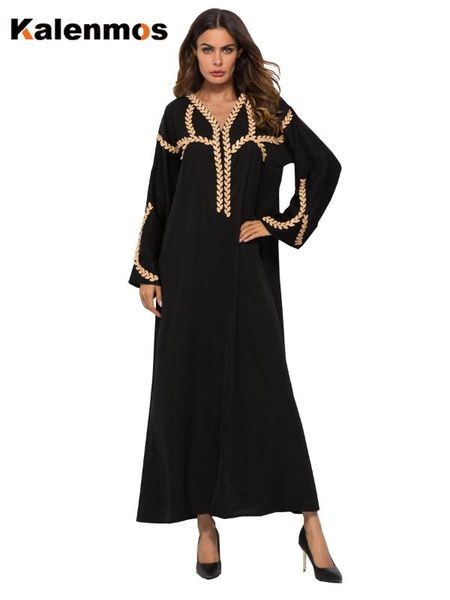 

ethnic clothing party applique maxi muslim abaya dress long robe women moroccan kaftan jubah islamic turkey arab hijab vestidos abayas, Red