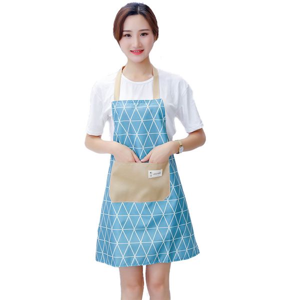 

populat novel triangle patterned cleaning hanging neck simple desing colored with pocket apron
