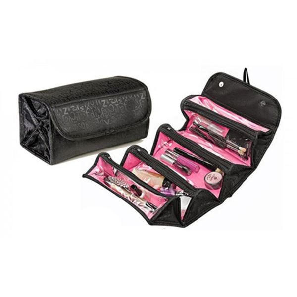 

Hot Women Fashion Foldable Cosmetics Organizer Makeup Bag Foldable Hanging Toiletries Pockets Compartment Travel Kit Jewelry Bag