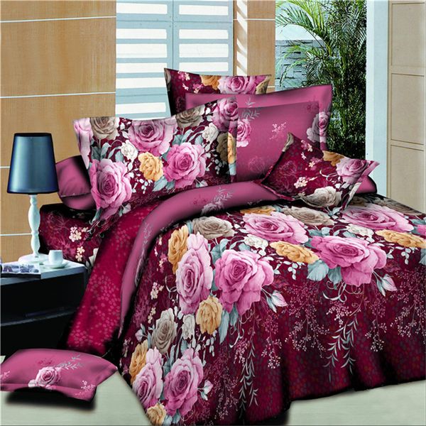 Best Wensd New Style Bedding Luxury Multicolored Flowers Comforter