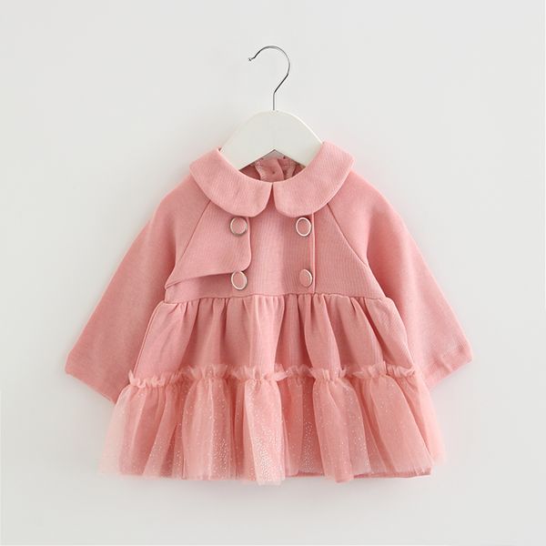 

baby girls coats newborn peter pan collar baby girls clothes spring coat infant clothes for children outwear, Blue;gray