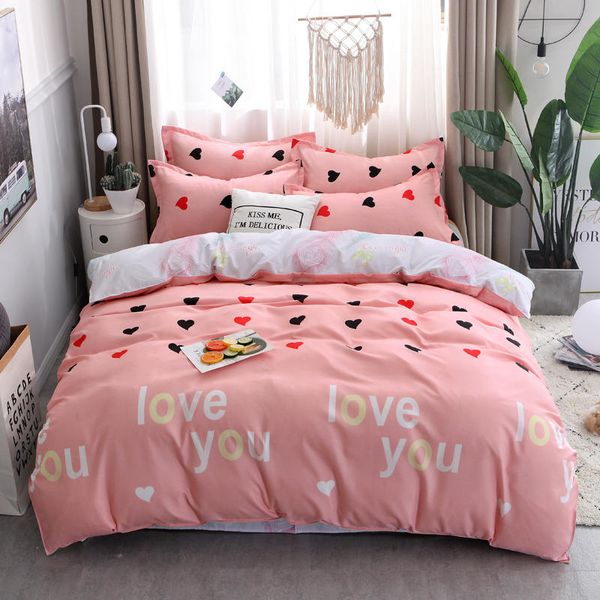 

3/4 pcs bed sets 4 seasons universal bedding sets duvet cover bed sheet pillowcase  double full king twin size