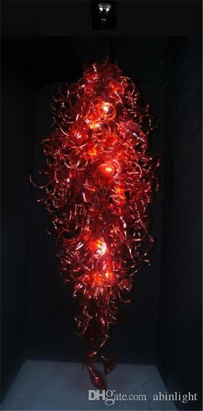 

european style red blown glass chandelier lamp l decor modern crystal designer chandeliers and pendant lamps with ce ul certificate