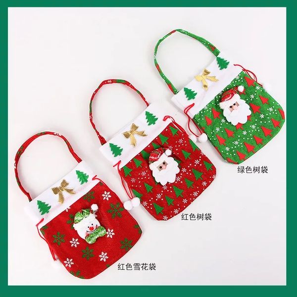 

merry chrismas bag kids gift candy bags pouch mini handbag christmas decoration for home party new year decoration