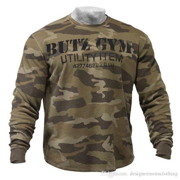 

butz sport mens hoodies long sleeve camouflage o neck plus size fitness mens sweatshirts casual homme clothing, Black