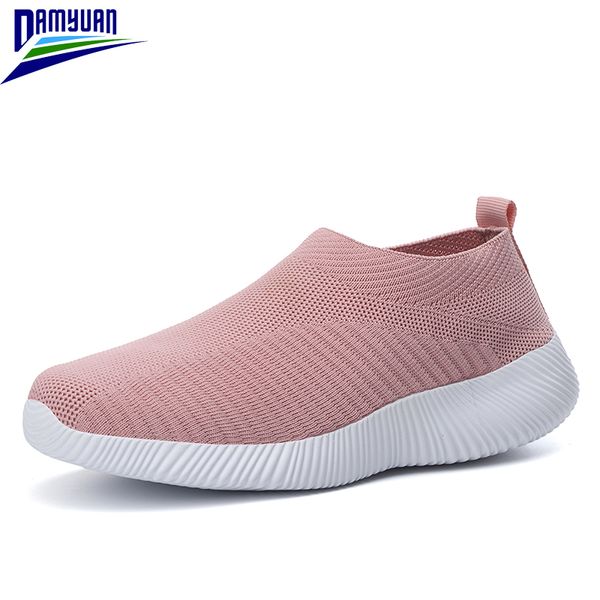 

damyuan 2020 women shoes sport breathe loafers female zapatos de mujer summer slip on flat sneakers ladies plus size 35-43, Black