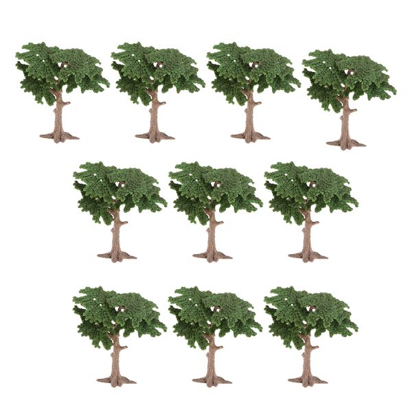 

10 pieces green pine tree model cypress for mini landscape diorama scenery 10cm 3.94inch height green scenery tree