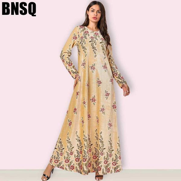 

7831 большой размер женщин абрикос позолоченного завод печать повседневный золотой бархат юбка мусульманская мода абая турция этническое пла, Red