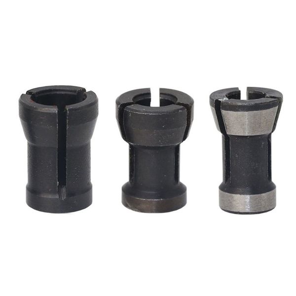 

3 pcs 6/6.35/8mm woodworking milling cutter chuck conversion sleeve small collet woodworking accessories