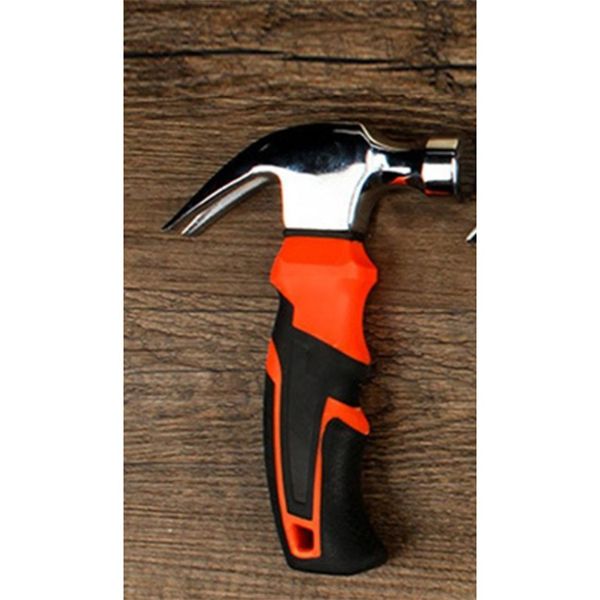 

round head plastic handle magnetic claw hammer for woodworking and electronic tool, mini hammer rubber stainless tool
