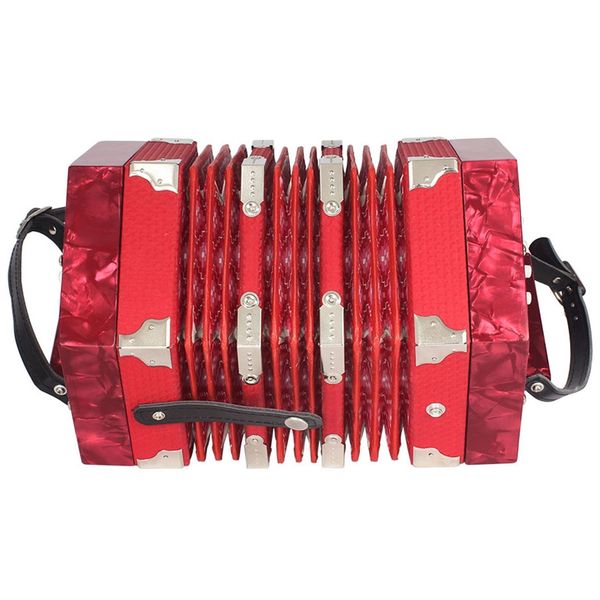

concertina accordion 20-button 40-reed anglo style with carrying bag and adjustable hand strap
