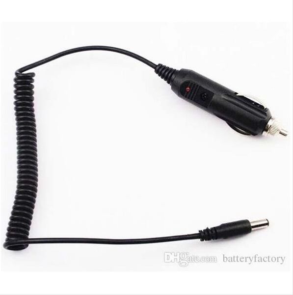 Cabler adaptador de carro para nitecore i4 i2 d2 d4 carregador de bateria 12v cabo de carregamento cabo USB (preto) 3,5 mm x 1,35mm