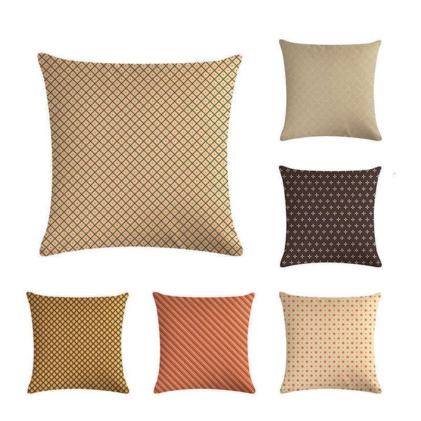 

геометрическая красный желтый коричневый полосатый подушка обложка vintage style декоративные подушки чехлы кресло диван сиденья подушки бро