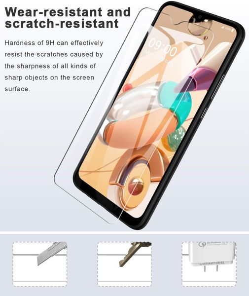 

для lg stylo 6 k51 k41s k51s k61 bubble free hd clear screen protector 9на твердость shatter удароустойчивого дружественного закаленного сте