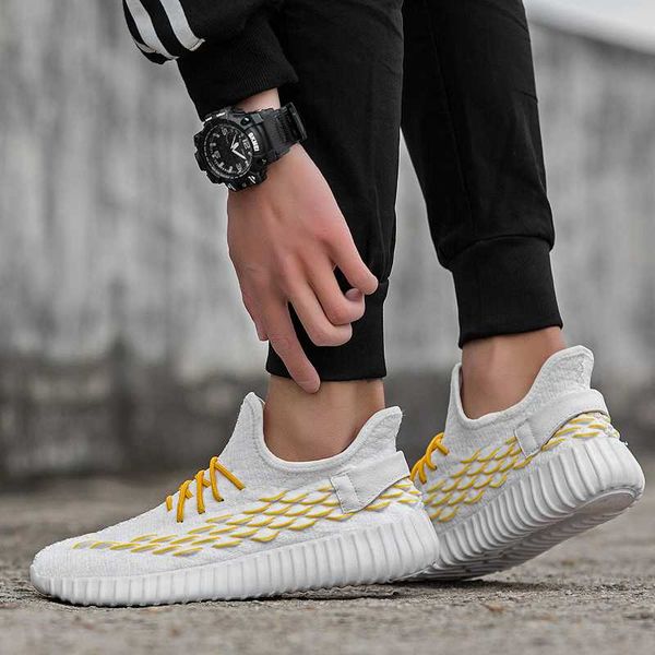 

sneakers sport casuales sapato fashion sports breathable slip spring 2020 sale comfortable knitting shoes man casual fashion of, Black