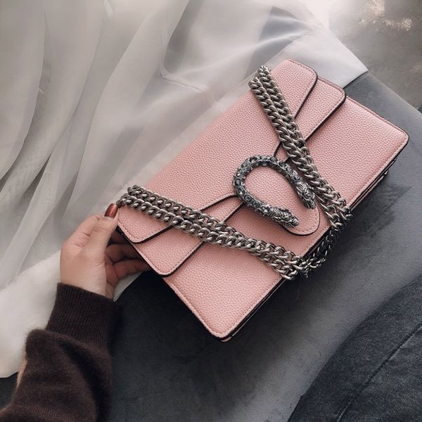 

wine designer handbag bag purses women pink chain bag 28cm lady real leather fashion totes wallet crossbody