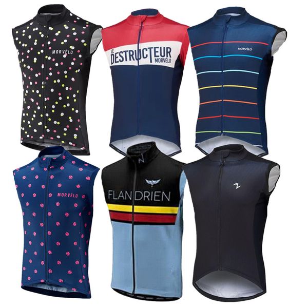 

morvelo summer sleeveless cycling vest men cycling jerseys shirt / bicycle bike clothing /ropa gilet ciclismo, Black