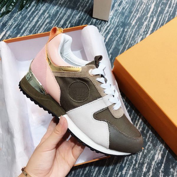 

women s new luxury leather run away casual shoes designer sneakers men original trainer shoes genuine leather fashion mixed color 36-44