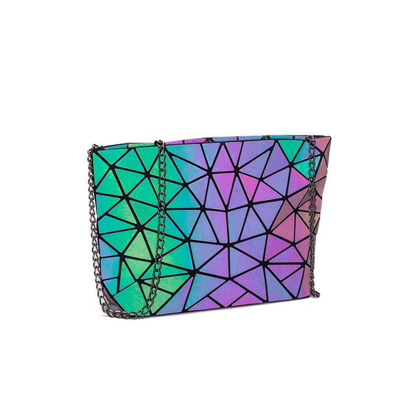

messenger bag women's chain bag 2020 fashion luminous geometric sling sac femme shoulder strap female bolsas feminina 2020