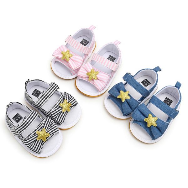 

fashion infant baby girl plaid print soft sole sandals toddler shoes bow-knot casual summer sandals baby shoes, Black;red