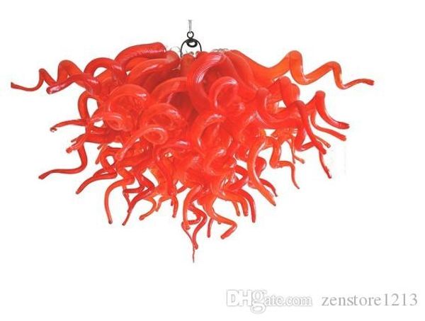 

чихули стиль красный выдувное стекло люстра light decor свадебные стекла светодиодные лампы современного искусства deco люстра с ce ul серти