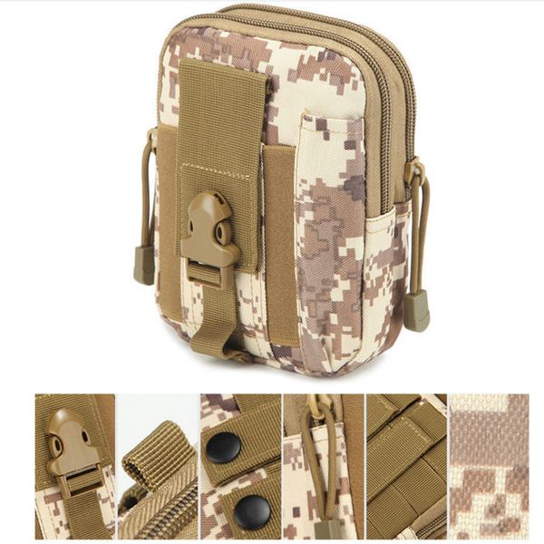 

multi-purpose poly tool holder edc pouch camo bag military nylon utility tactical waist pack camping hiking