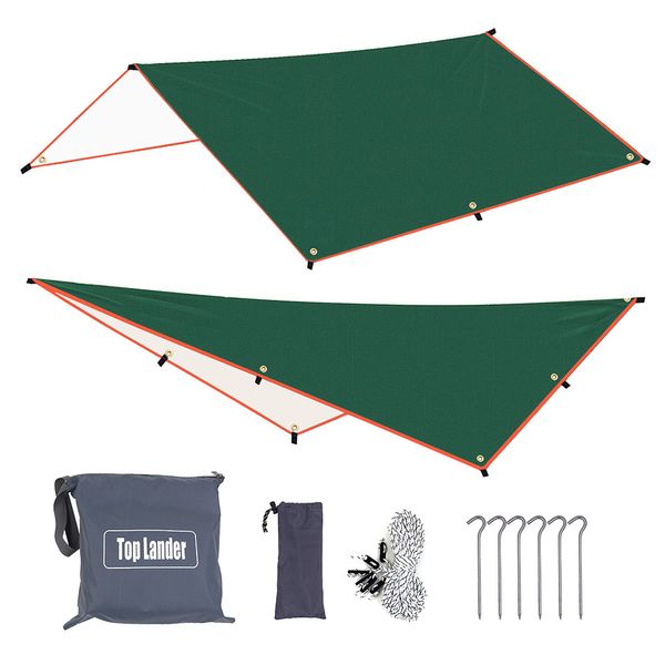 

3x4m 3x3m awning with 6 pegs and 6 ropes waterproof car sun shlter shade sunshade garden beach umbrella travel camping tent tarp