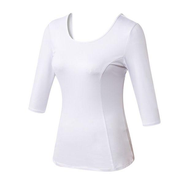 

new women's shirt quick-dry wicking breathable long sleeve loose yoga running workout slim activewear sports top, White;red