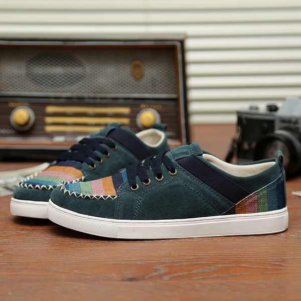 

2019 men casual shoes sale new style women outdoor casual leather canvas shoes a0110, White;red