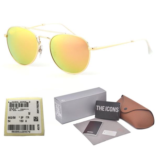 

разработка бренда высокого качества real стекло объектива круглые солнцезащитные очки женщины мужчины из нержавеющей стали солнцезащитные оч, White;black