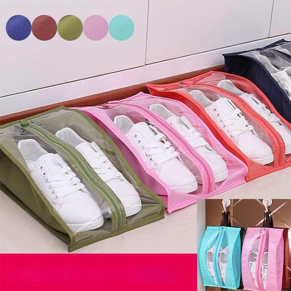 

fashion waterproof shoes bag travel portable shoe storage bag organizer dust bags zipper dustproof shoes storage pouch