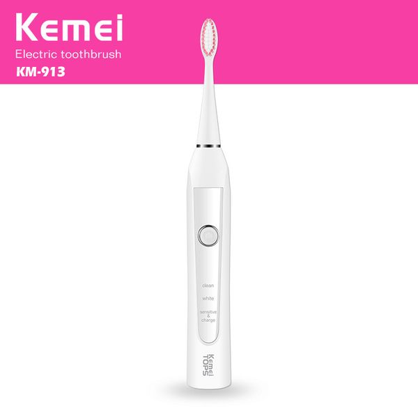 

kemei washable electric toothbrush rechargeable ultrasonic toothbrush for children kids adults sonic teeth brush km-913