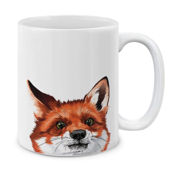 

mugbrew cute animal red fox ceramic coffee gift mug tea cup, 11 oz dropshipping