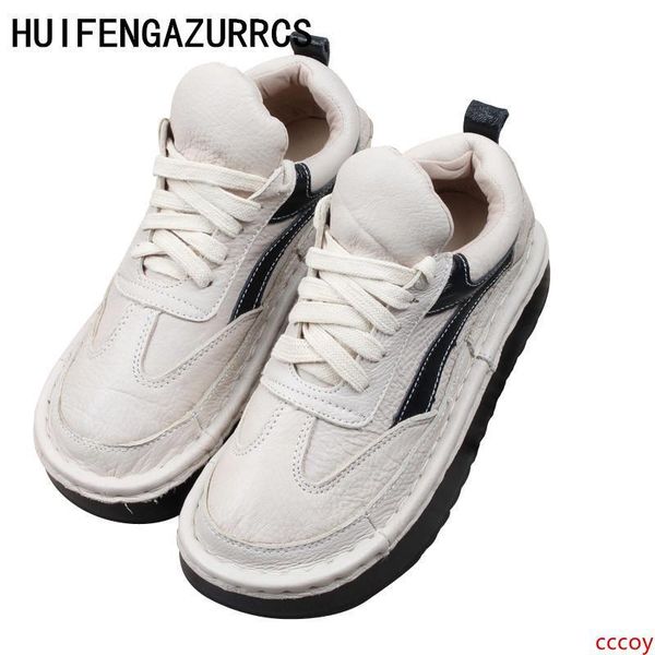 

huifengazurrcs-genuine leather shoesthe spring of new mori girl literary thick bottom shoes,hand-made round head leisure