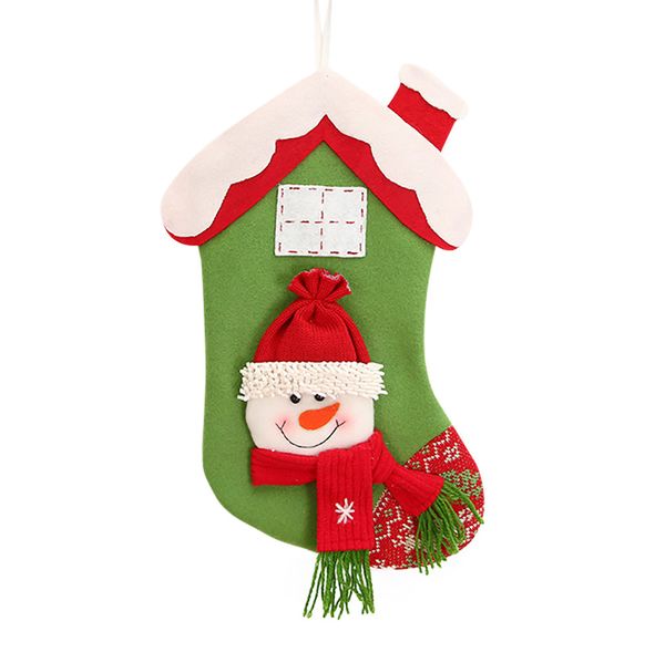 

2019 year merry christmas gift bags christmas stocking candy beads santa claus snowman socks decorations for home
