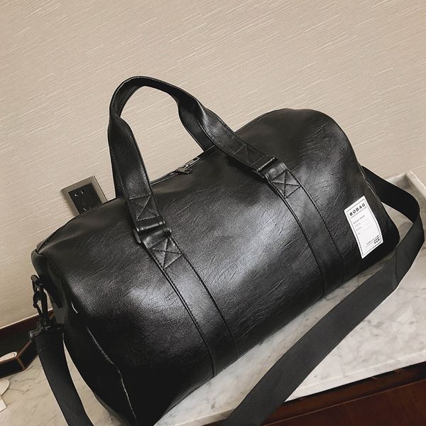 

handbag fitness bag men's and women's short-distance travel bag waterproof pu shoulder large capacity sports