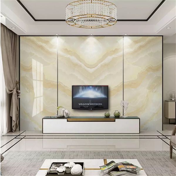 Custom Modern Contracted Marble Textured Photo Wallpapers For Living Room Bedroom Tv Sofa Background Wall Murals 3d Wall Papers Home Decor Computer