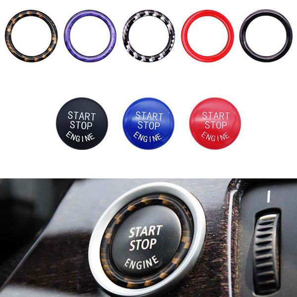 

car accessories for bmw x6 e71 e72 x5 e70 x1 e84 x3 e83 auto engine start sswitch button replace cover sticker