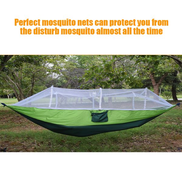

parachute nylon hammock with mosquito net drop shipping portable mosquito net hammock tent with adjustable straps