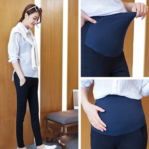

maternity nursing prop belly pant pregnancy clothing maternity pencil pants for pregnant trousers casual pregnancy clothes, White