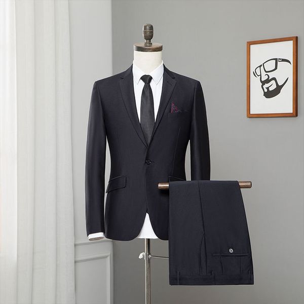 

business suit men's two piece suit in korean slim formal dress bridegroom's wedding dress british business, White;black
