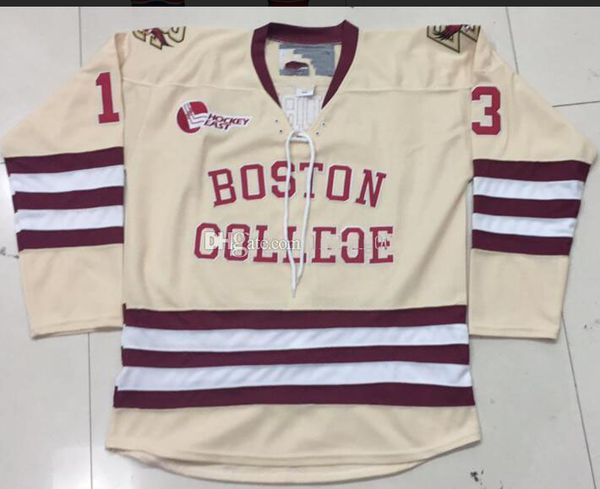 

custom jersey 5xl 6xl boston college #13 johnny gaudreau hockey jersey embroidery stitched customize any number and name jerseys, Black;red